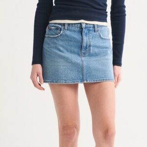 Classic Light Blue Denim Mini Skirt Abercrombie